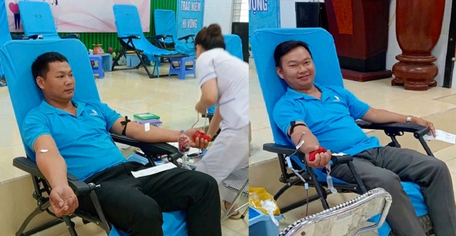 2 cán bộ Đoàn vượt 50 km hiến máu cứu người- Ảnh 1. 2 cán bộ Đoàn vượt 50 km hiến máu cứu người- Ảnh 1.