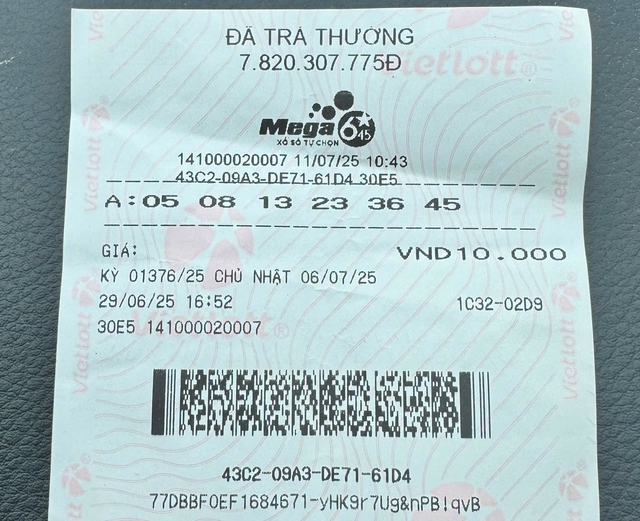 Mua 1 dãy số suốt 8 năm, người đàn ông ở Ninh Bình trúng Vietlott 8,6 tỉ- Ảnh 2. Mua 1 dãy số suốt 8 năm, người đàn ông ở Ninh Bình trúng Vietlott 8,6 tỉ- Ảnh 2.