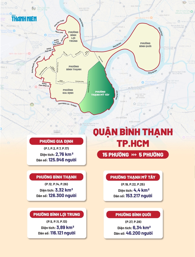 Tên phường xã mới sáp nhập ở TP.HCM: Phường Thạnh Mỹ Tây có gì mới?