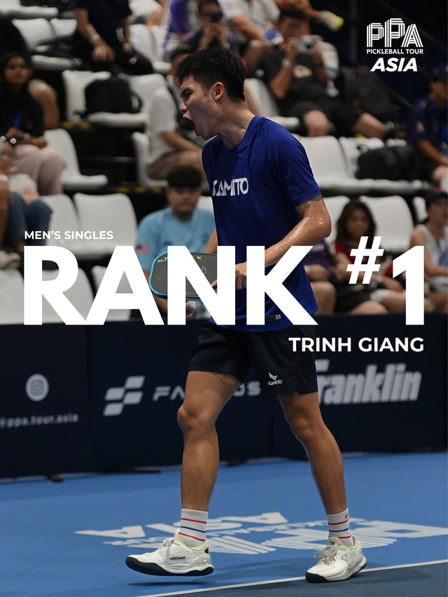 Trịnh Linh Giang thi đấu bùng nổ, đoạt danh hiệu vô địch giải pickleball Panas Malaysia Open nằm trong hệ thống PPA Tour Asia. ẢNH: PPA TOUR ASIA Trịnh Linh Giang thi đấu bùng nổ, đoạt danh hiệu vô địch giải pickleball Panas Malaysia Open nằm trong hệ thống PPA Tour Asia. ẢNH: PPA TOUR ASIA