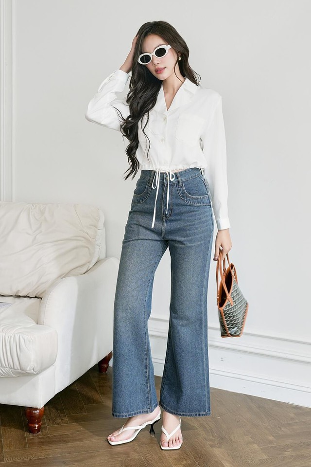 Bộ đôi sơ mi trắng và quần denim giúp nàng tự tin tỏa sáng- Ảnh 4.