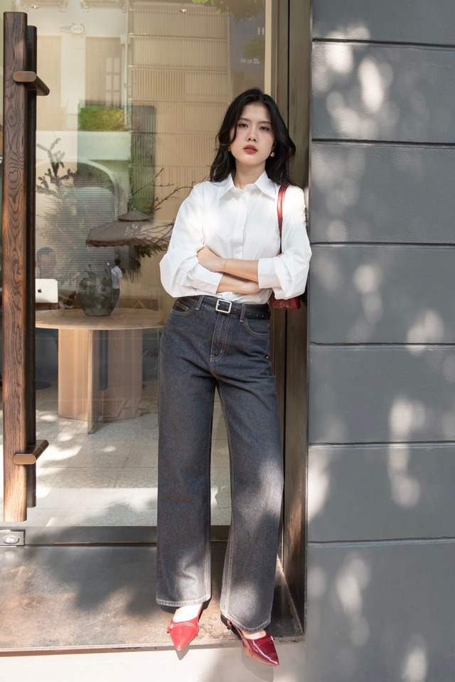Bộ đôi sơ mi trắng và quần denim giúp nàng tự tin tỏa sáng- Ảnh 5.