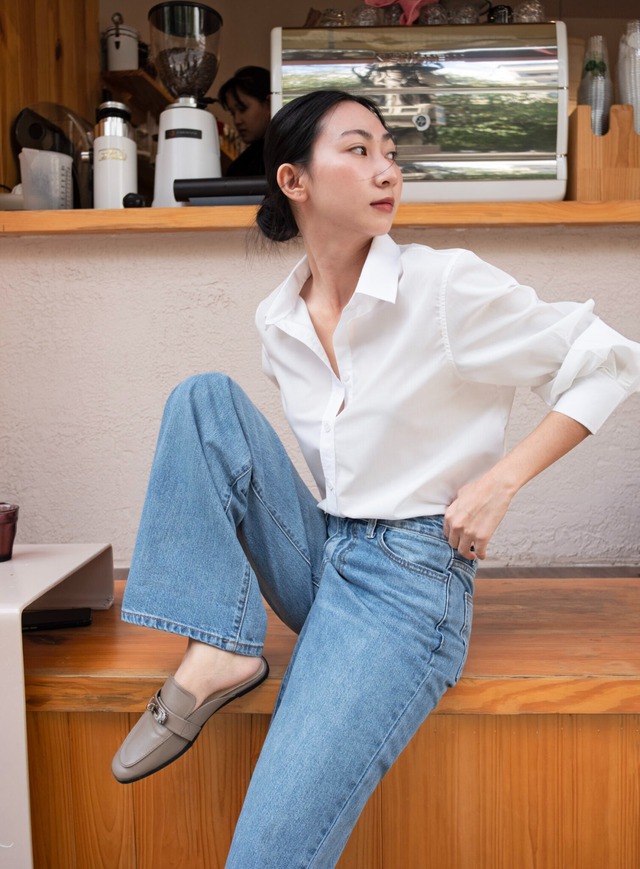 Bộ đôi sơ mi trắng và quần denim giúp nàng tự tin tỏa sáng- Ảnh 8.