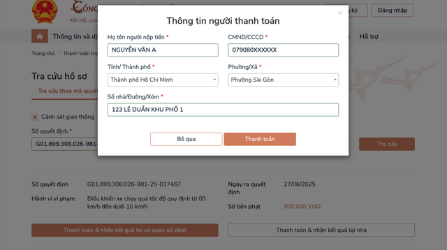 CSGT TP.HCM hướng dẫn cách nộp phạt vi phạm giao thông online mới nhất 2025 - Ảnh 14.