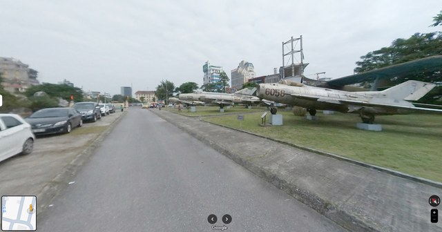 

Ảnh toàn cảnh một góc Bảo tàng Phòng không - Không quân trên Google Street View  