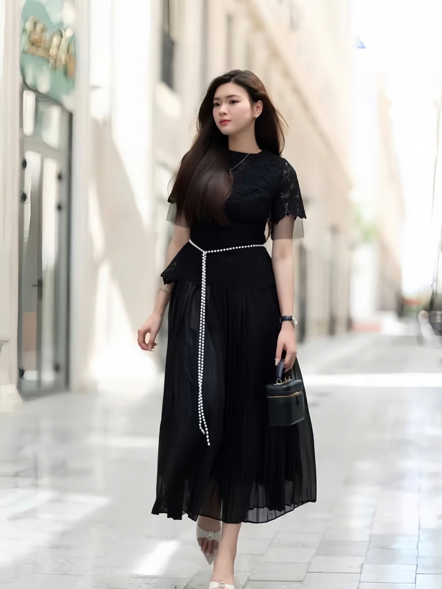 Vẻ đẹp kiêu sa của váy đính ngọc trai - Ảnh 8.