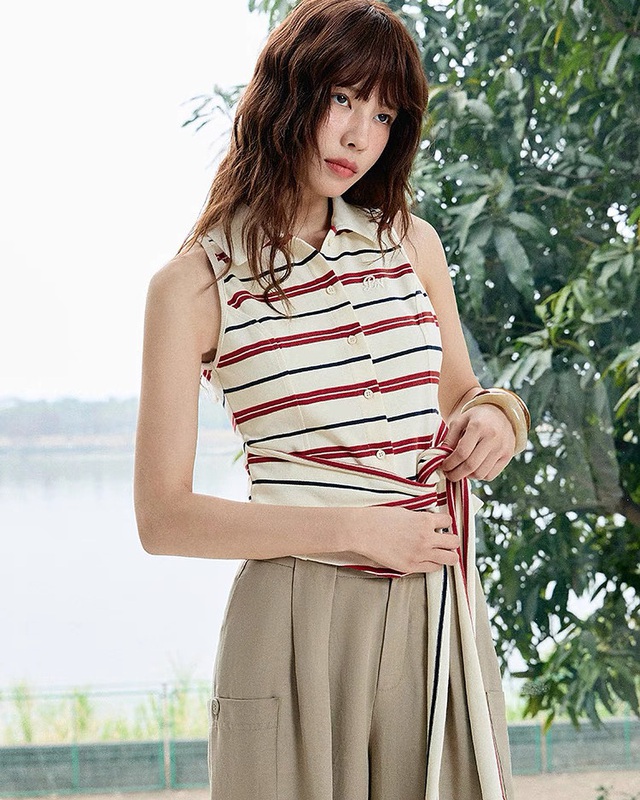 Áo polo tank top - giao thoa cá tính với dịu dàng- Ảnh 6.