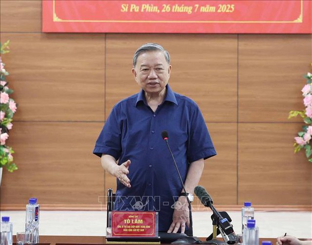 General Secretary To Lam inspects the operation of the political system in Si Pa Phin commune - Photo 2.