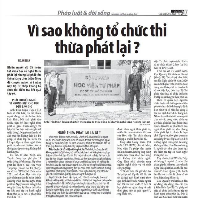 Gỡ khó để tổ chức thi thừa phát lại - Ảnh 1.