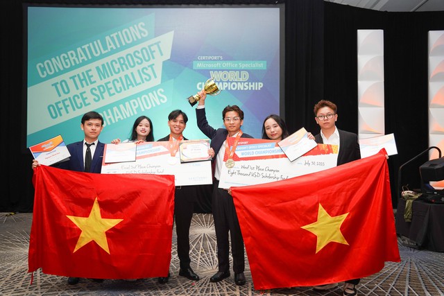Đội tuyển Việt Nam xuất sắc lọt top 5 thế giới Tại cuộc thi Tin học văn phòng - Ảnh 1. Đội tuyển Việt Nam xuất sắc lọt top 5 thế giới Tại cuộc thi Tin học văn phòng - Ảnh 1.
