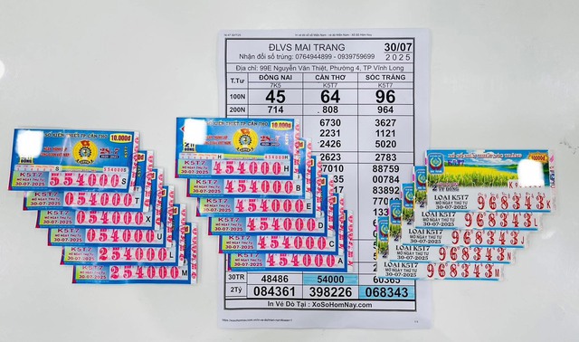 Xổ số miền Nam ngày 30 tháng 7: Đại lý đổi thưởng 17 tờ trúng số- Ảnh 1. Xổ số miền Nam ngày 30 tháng 7: Đại lý đổi thưởng 17 tờ trúng số- Ảnh 1.