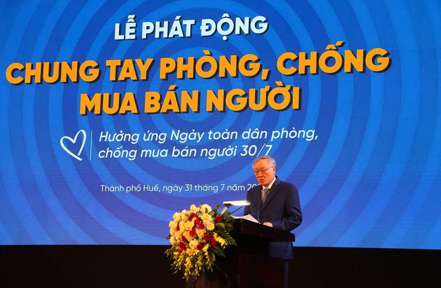 Phó thủ tướng Nguyễn Hòa Bình dự lễ phát động chung tay phòng, chống mua bán người - Ảnh 1.