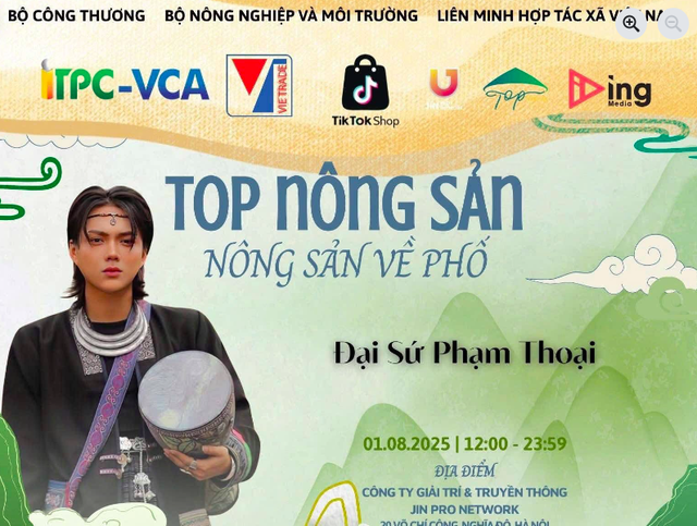 Bộ Công thương không bổ nhiệm TikToker Phạm Thoại làm đại sứ VIETNAM OCOPEX 2025- Ảnh 1. Bộ Công thương không bổ nhiệm TikToker Phạm Thoại làm đại sứ VIETNAM OCOPEX 2025- Ảnh 1.