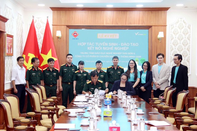 GSM hợp tác Trung tâm Thái Sơn tạo việc làm cho bộ đội xuất ngũ- Ảnh 1. GSM hợp tác Trung tâm Thái Sơn tạo việc làm cho bộ đội xuất ngũ- Ảnh 1.