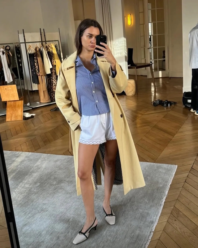 Quần shorts rộng, kiểu quần slouchy chic thoải mái của mùa hè 2025- Ảnh 10. Quần shorts rộng, kiểu quần slouchy chic thoải mái của mùa hè 2025- Ảnh 10.