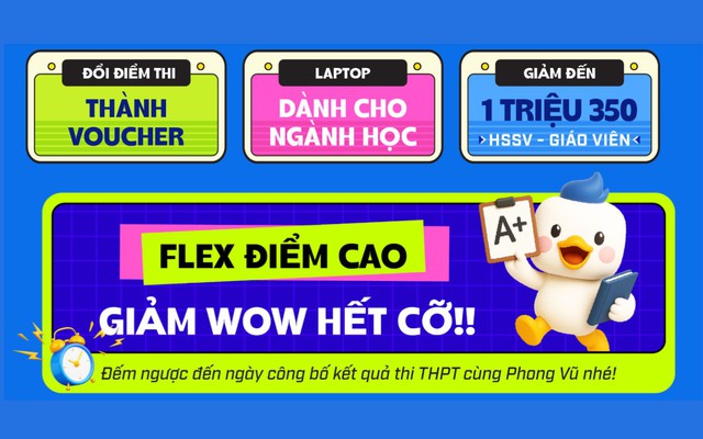 Phong Vũ khai mạc mùa ưu đãi 2025: Đổi điểm thi nhận quà khủng, deal sinh nhật Phong Vũ khai mạc mùa ưu đãi 2025: Đổi điểm thi nhận quà khủng, deal sinh nhật