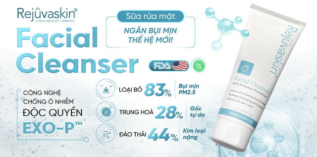 Sữa rửa mặt tiên phong với công nghệ hỗ trợ làm sạch bụi mịn PM2.5 Sữa rửa mặt tiên phong với công nghệ hỗ trợ làm sạch bụi mịn PM2.5