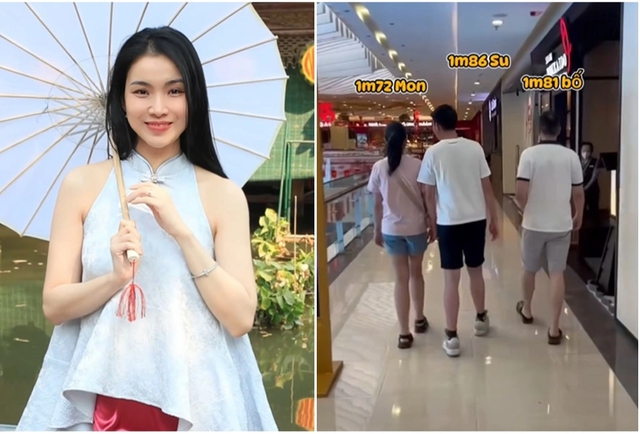 Hoa hậu Thùy Lâm khoe 2 con sở hữu chiều cao 'khủng' - Ảnh 1.