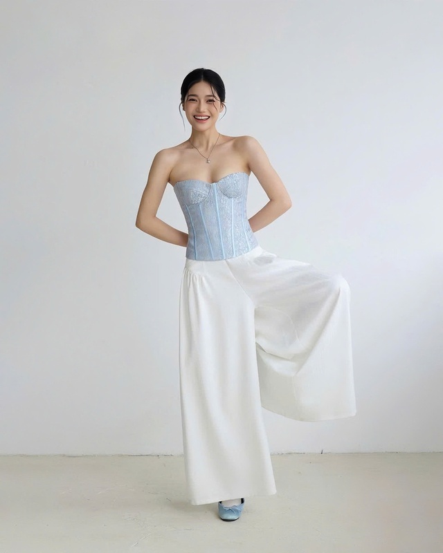 Bản tình ca cá tính với áo corset và quần ống rộng - Ảnh 7.