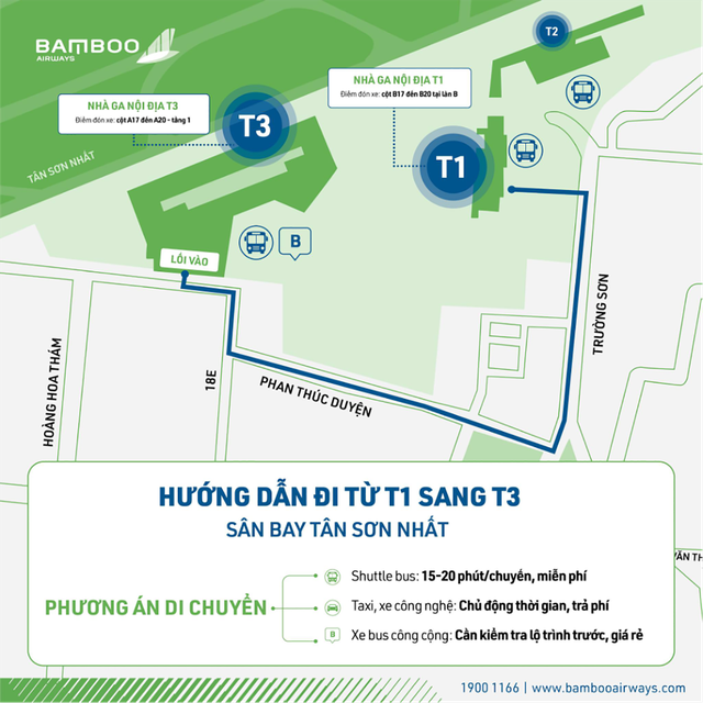 Chuyển sang ga T3 Tân Sơn Nhất, Bamboo Airways triển khai loạt hỗ trợ cho hành khách- Ảnh 2.