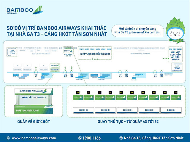 Chuyển sang ga T3 Tân Sơn Nhất, Bamboo Airways triển khai loạt hỗ trợ cho hành khách- Ảnh 3.