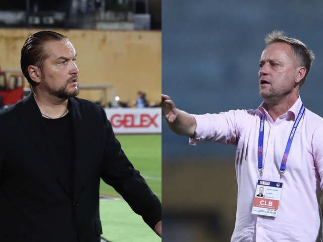Cảm xúc trái ngược của 2 HLV ngoại cá tính nhất V-League sau màn chia điểm kịch tính- Ảnh 1.