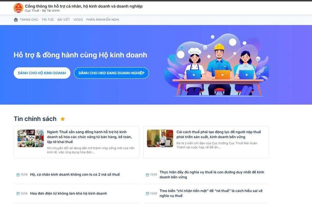 Ra mắt Cổng thông tin hỗ trợ hộ kinh doanh, cá nhân kinh doanh - Ảnh 1.