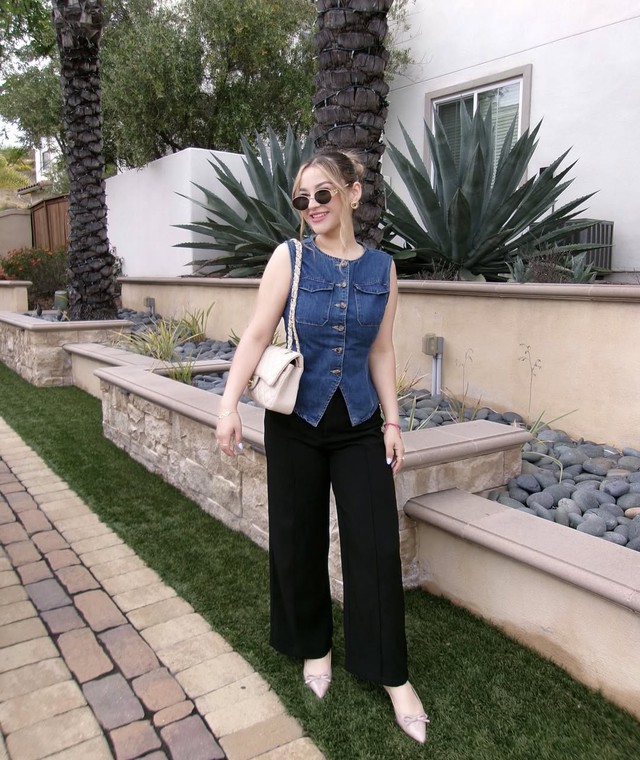 Áo gile denim, lựa chọn mới lạ cho những ngày gió thu- Ảnh 4.