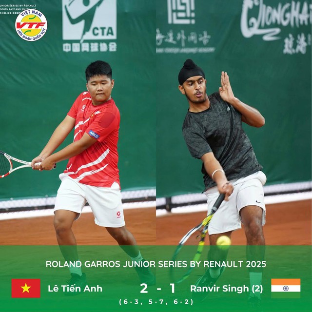 Tay vợt 14 tuổi Việt Nam gây sốc, đánh bại hạt giống số 2 người Ấn Độ- Ảnh 1. Tay vợt 14 tuổi Việt Nam gây sốc, đánh bại hạt giống số 2 người Ấn Độ- Ảnh 1.