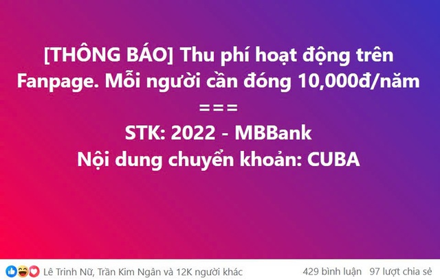 Nhiều hội nhóm Facebook thông báo thu phí, nhưng ai cũng vui vẻ hưởng ứng, vì sao? - Ảnh 1.