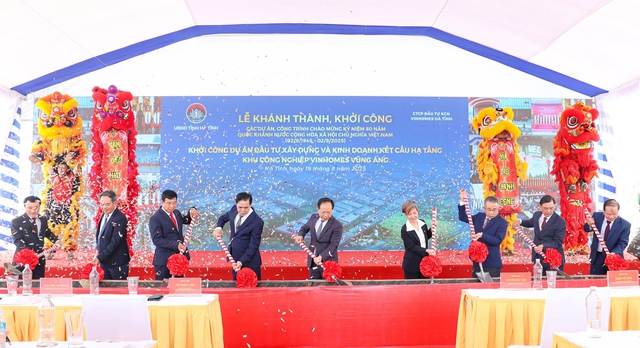 Hà Tĩnh đồng loạt khởi công 3 dự án trọng điểm gần 14.000 tỉ đồng - Ảnh 1.