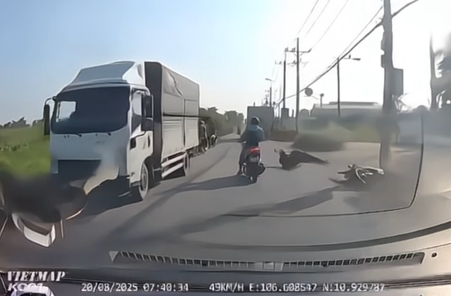 Truy t&igrave;m xe tải va chạm xe m&aacute;y tr&ecirc;n đường V&otilde; Văn B&iacute;ch TP.HCM- Ảnh 2.