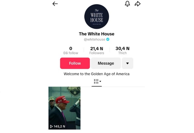 Nhà Trắng chính thức mở tài khoản TikTok - Ảnh 1.