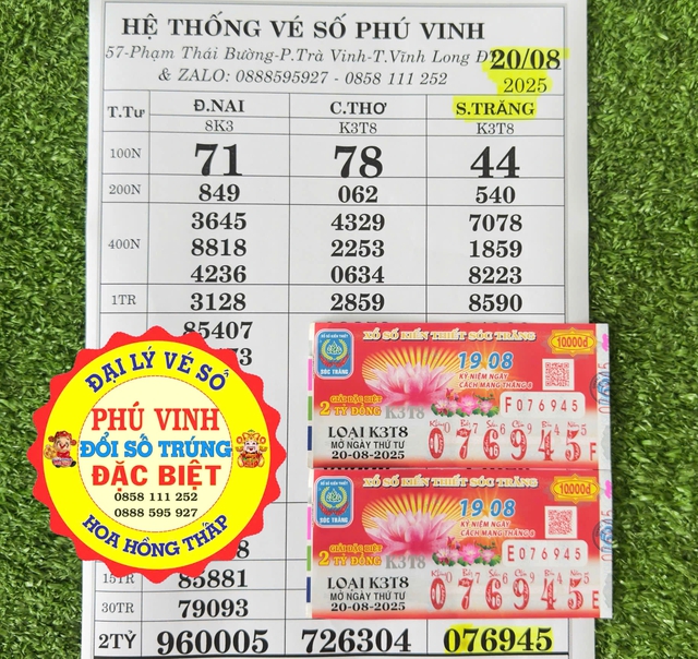 Vợ chồng Vĩnh Long trúng độc đắc xổ số miền Nam ngày 20 tháng 8 trị giá 4 tỉ đồng - Ảnh 1. Vợ chồng Vĩnh Long trúng độc đắc xổ số miền Nam ngày 20 tháng 8 trị giá 4 tỉ đồng - Ảnh 1.