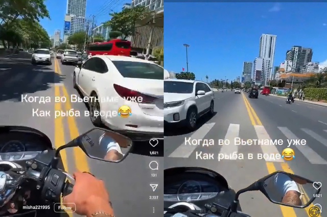 xác minh danh tính người nước ngoài lái xe lạng lách, chạy ngược chiều trên đường  - Ảnh 1.