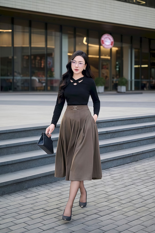 4 cách biến hóa với áo len tăm cho nàng thêm rạng ngời- Ảnh 1.