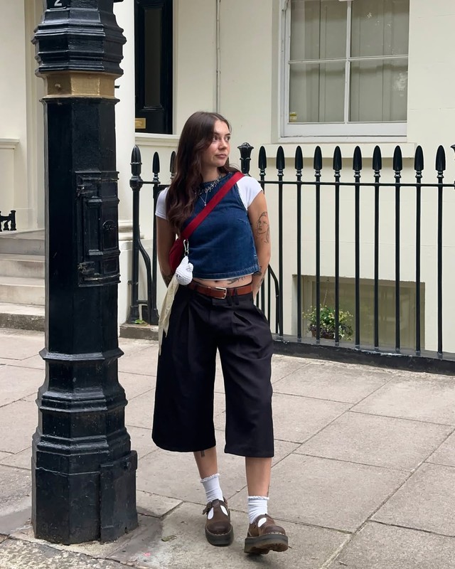 Những cách kết hợp quần culottes đẹp nhất, từ ngày đến đêm- Ảnh 6.