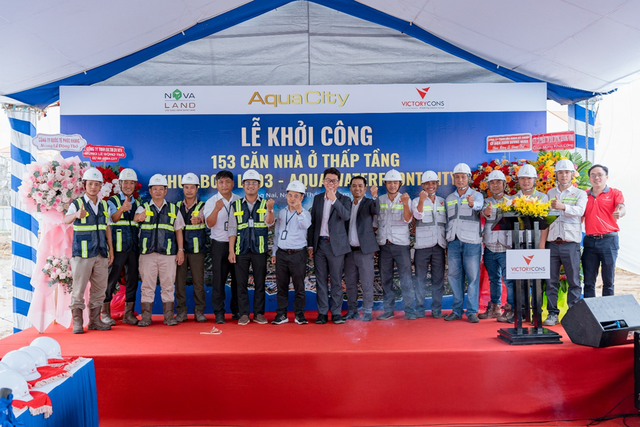 Khởi c&ocirc;ng khu nh&agrave; LB02-LB03 tại Aqua Waterfront City, cột mốc hợp t&aacute;c giữa Novaland v&agrave; VictoryCons - Ảnh 3.