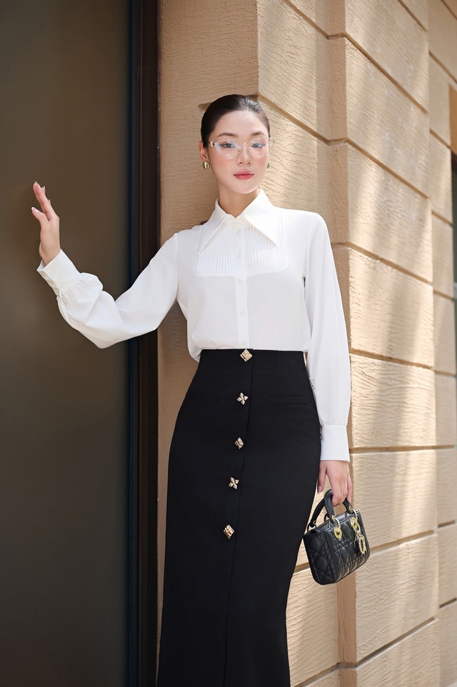 Áo sơ mi và những biến tấu nâng tầm phong cách- Ảnh 2.