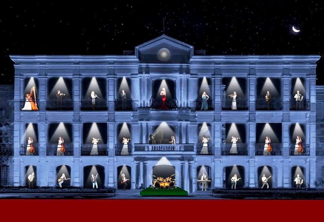 Biến 27 ô cửa Bảo tàng Đà Nẵng thành sân khấu trình diễn âm nhạc- Ảnh 1. Biến 27 ô cửa Bảo tàng Đà Nẵng thành sân khấu trình diễn âm nhạc- Ảnh 1.