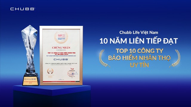 Top 10 doanh nghiệp bảo hiểm uy tín 2025 tiếp tục vinh danh Chubb Life Việt Nam - Ảnh 1.