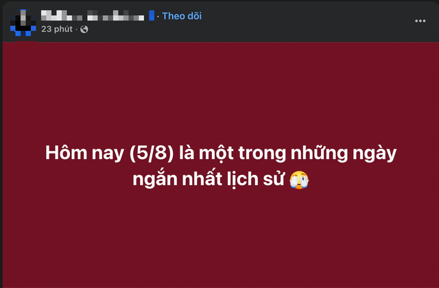 Hôm nay ngày 5 tháng 8 ngắn nhất lịch sử? Sự thật thế nào? - Ảnh 1.