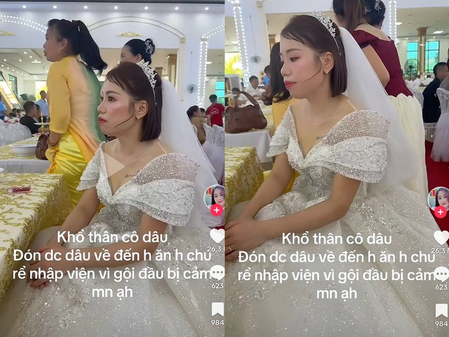 Chú rể nhập viện giữa đám cưới, cô dâu thất thần: Dân mạng động viên