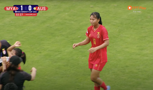 Xuất hiện siêu phẩm 'lá vàng rơi', Myanmar thắng sốc Úc tại AFF Cup nữ- Ảnh 1.