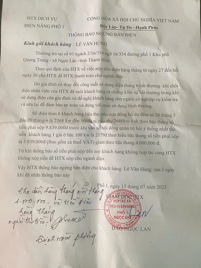 Tiền điện tăng cao hơn 30 lần gây hoang mang cho người dân tại thanh hóa - Ảnh 2.