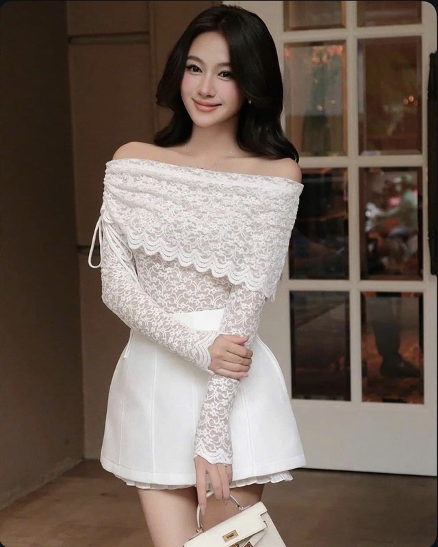 Bí quyết diện áo ren trễ vai đẹp chuẩn nàng thơ- Ảnh 3.
