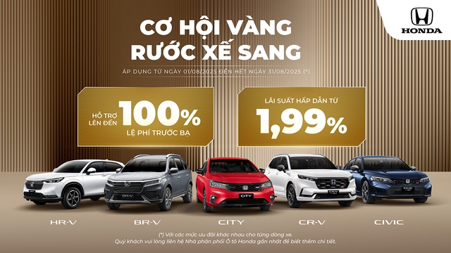 Honda tung loạt chương trình khuyến mãi tháng 8.2025 và hỗ trợ đổi xe chính hãng - Ảnh 3.