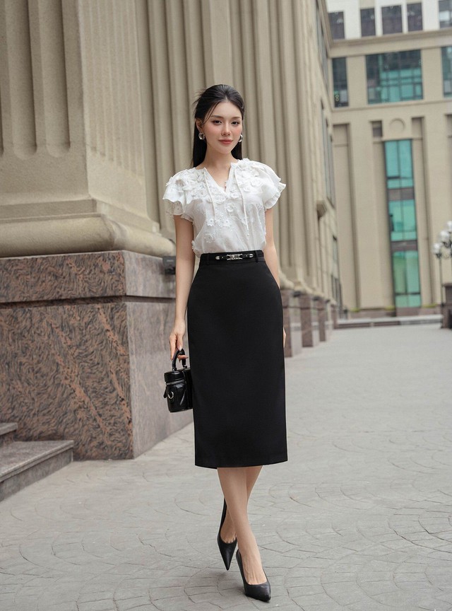 Chinh phục mọi ánh nhìn với chân váy midi thanh lịch- Ảnh 7.