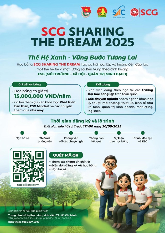 Học bổng SCG Sharing the Dream lần thứ 19 đồng h&agrave;nh c&ugrave;ng ước mơ người trẻ Việt- Ảnh 1.