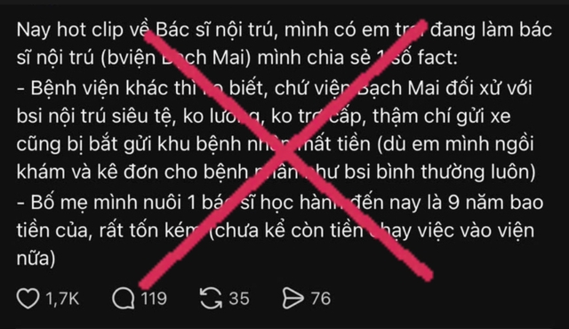 Bị phạt 7,5 triệu đồng vì nói sai sự thật về Bệnh viện Bạch Mai- Ảnh 1. Bị phạt 7,5 triệu đồng vì nói sai sự thật về Bệnh viện Bạch Mai- Ảnh 1.